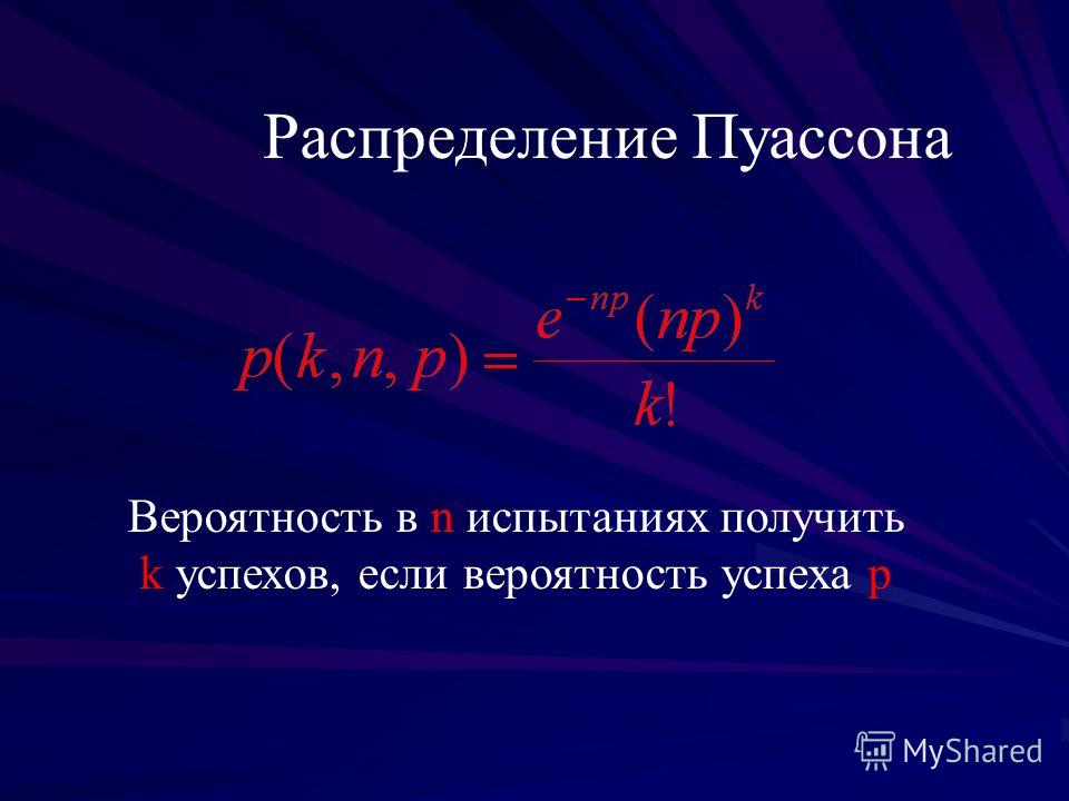 Закон распределения пуассона презентация