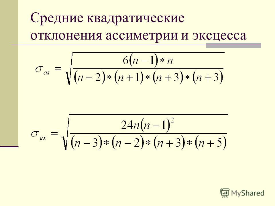 Как найти отклонение