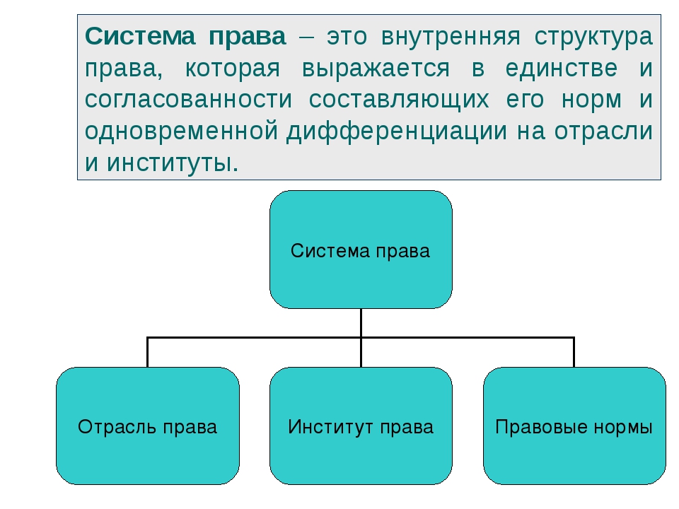 Система права в россии схема