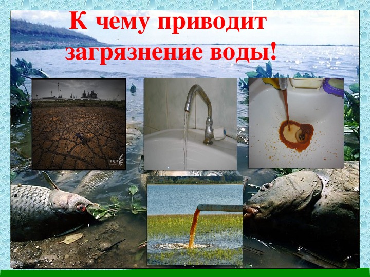 Последствия загрязнения воды рисунок