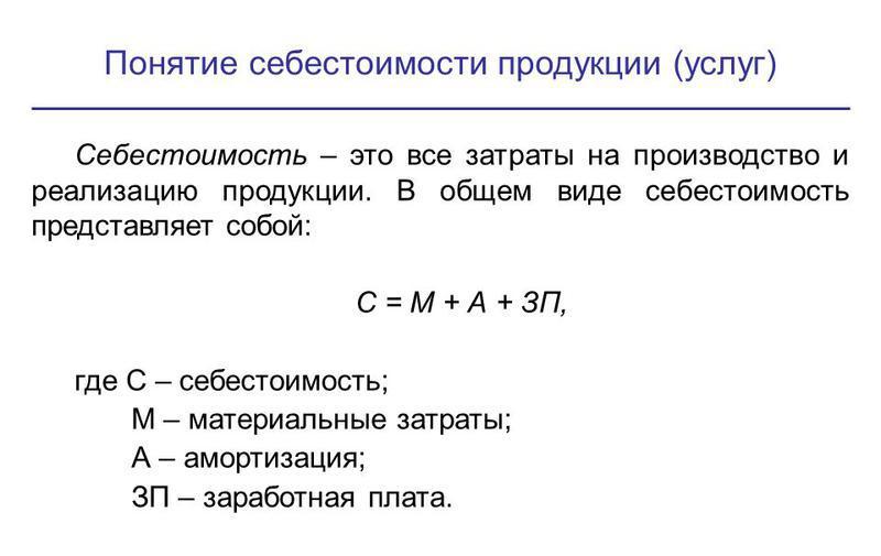 Полная себестоимость формула – Полная себестоимость – формула
